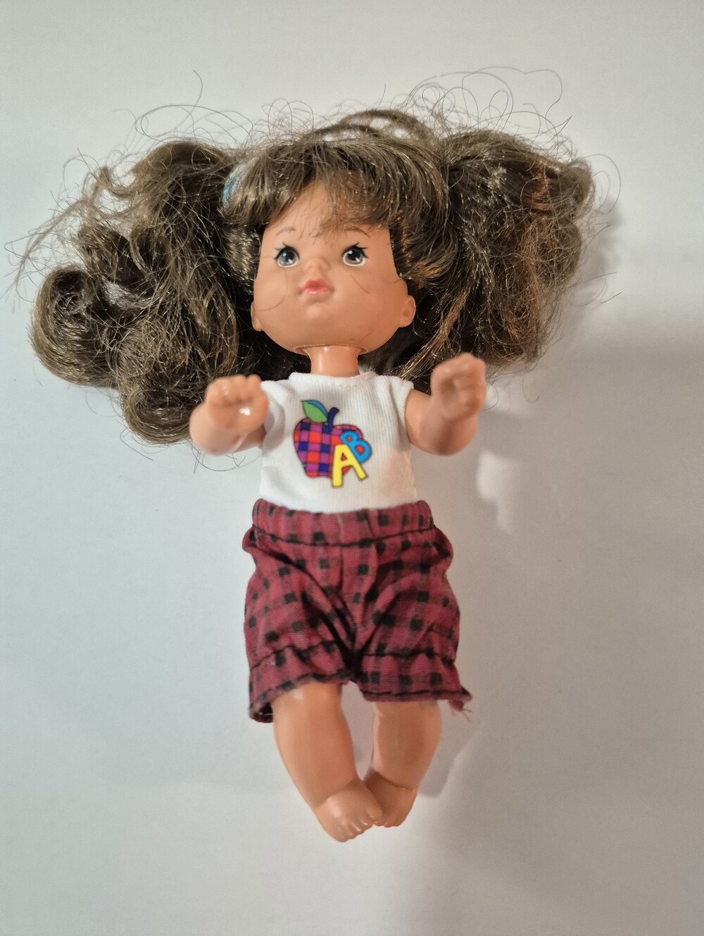 Vintage Mattel Heart Family Girl Toddler Back to School Doll Clothed Brown Hair
